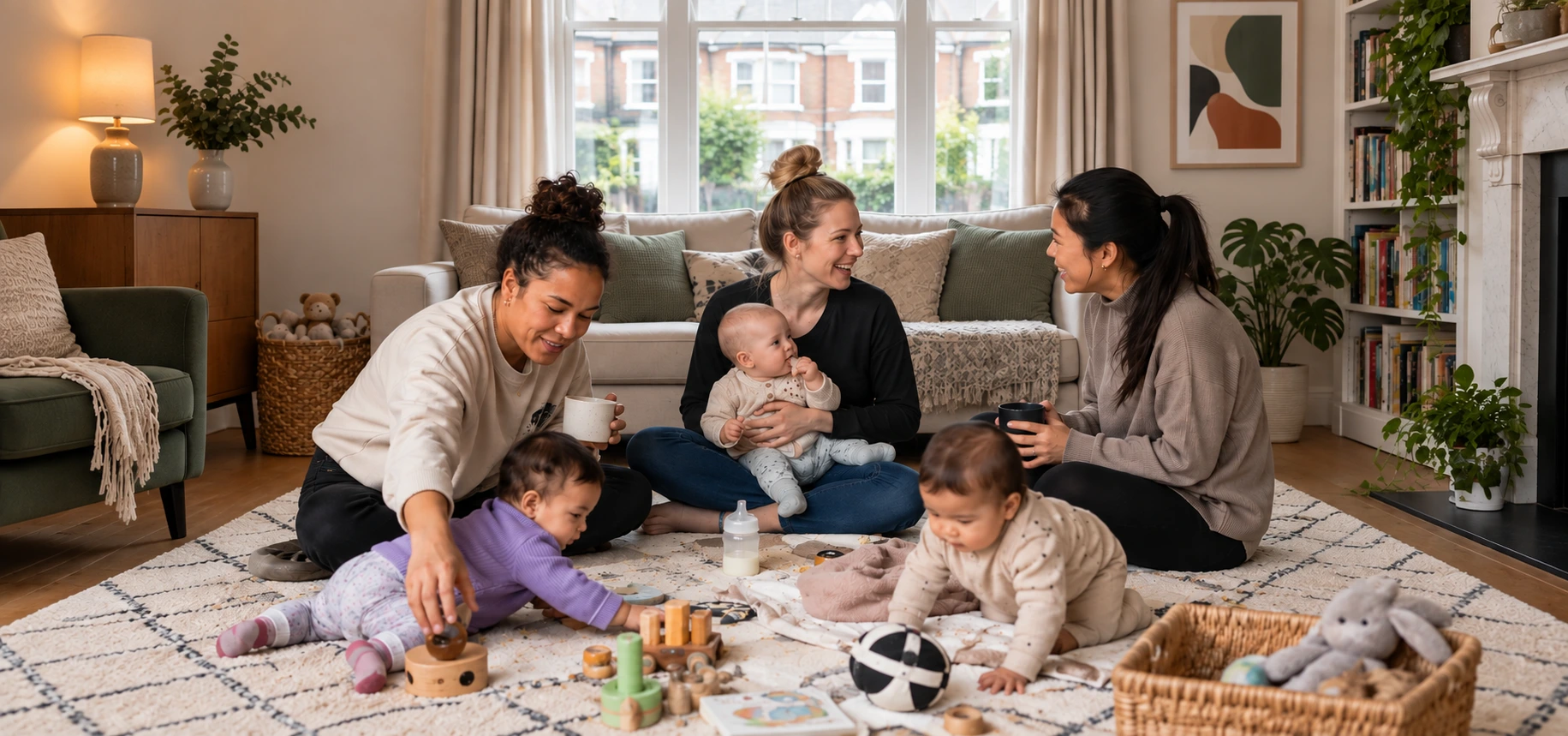 UK mums making mum friends over coffee